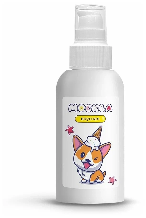 Гель на водной основе "Москва Вкусная" с ароматом и вкусом пломбира, 100ml 